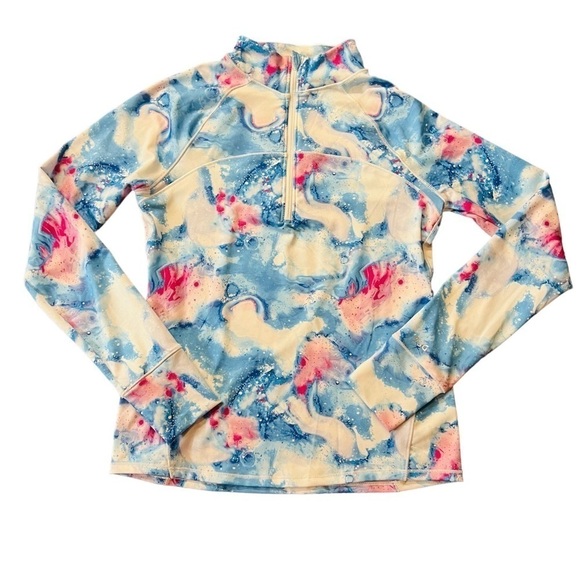 DSG GIRLS COLORFUL 1/4 ZIP PULLOVER ATHLETIC JACKET SIZE LARGE - Picture 1 of 10